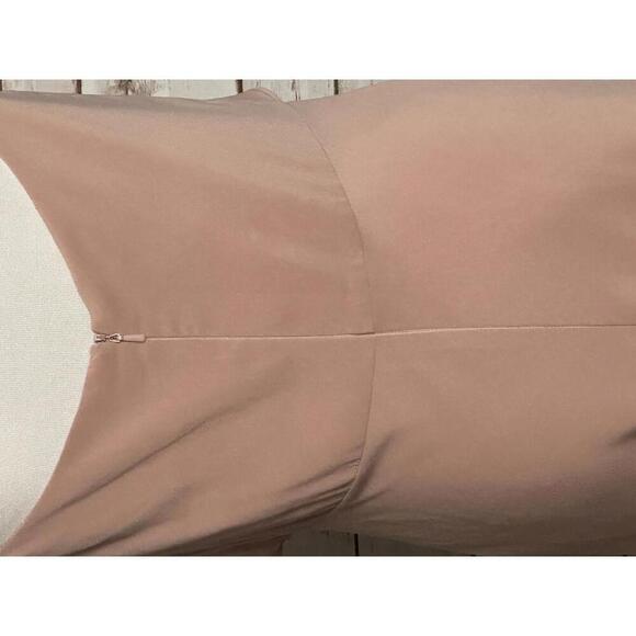 Jenny Yoo buff 'Blake' spaghetti strap flutter top formal evening dress Size 4 - Picture 6 of 7